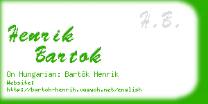 henrik bartok business card